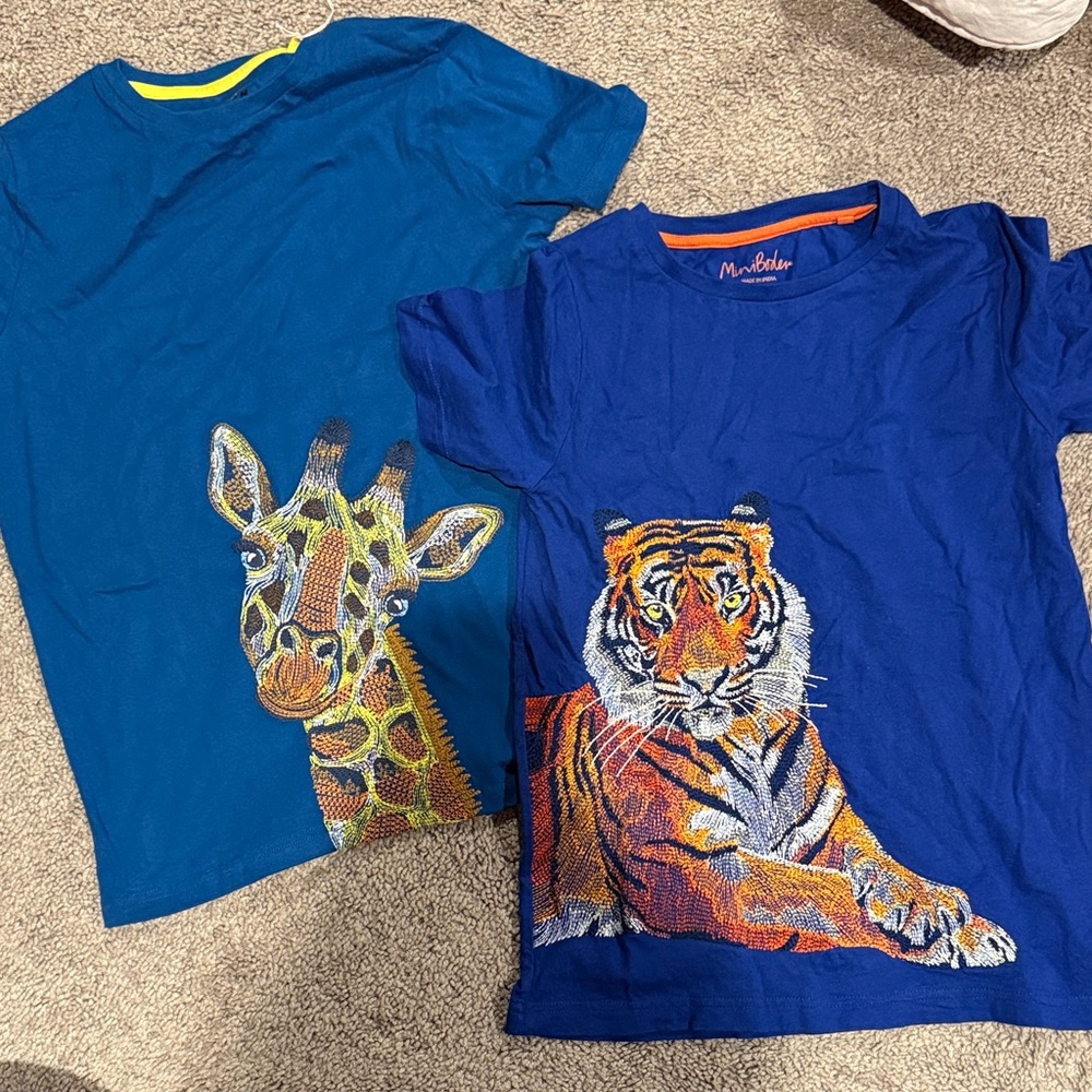 Boden set t-shirts appliqué animals